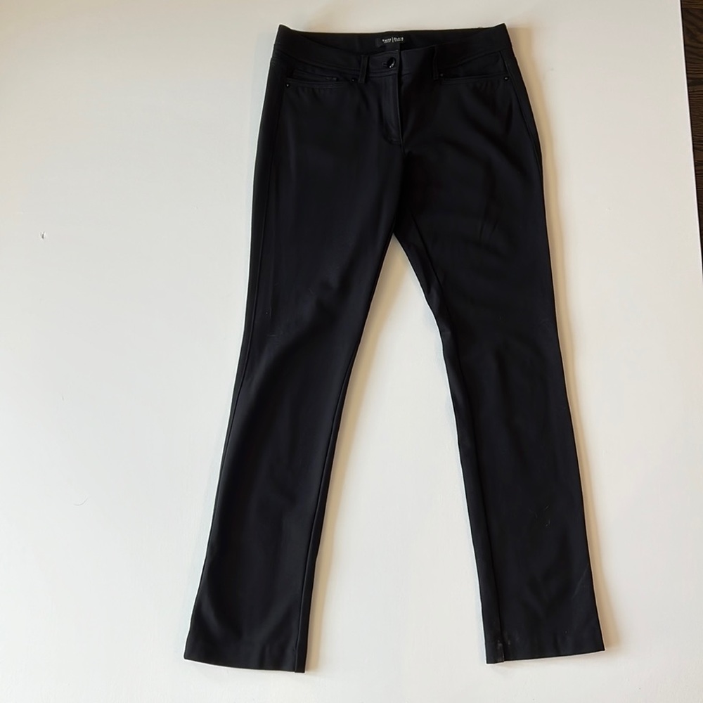 White house black market six regular slim leg stretch black pants